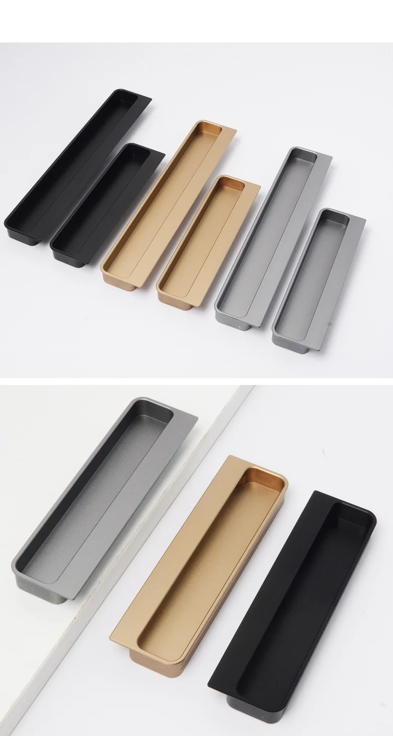 Hidden Handle Light Luxury Aluminum Alloy Profile Handle Factory Direct Sale - Image 8