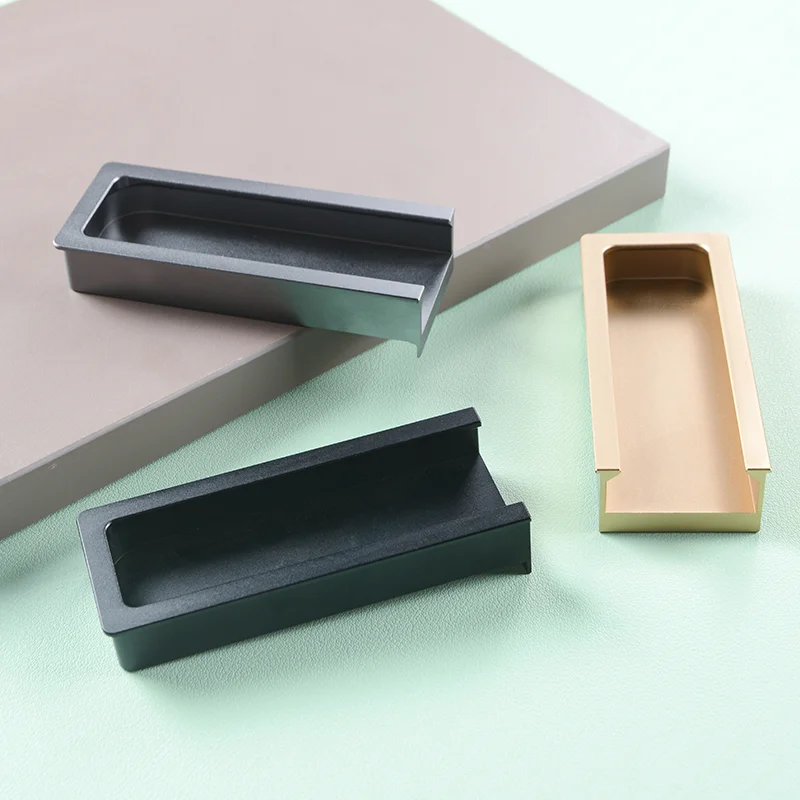 Simple Aluminum Alloy Material Modern Cabinet Door Hidden Furniture Handle Light Luxury - Image 2