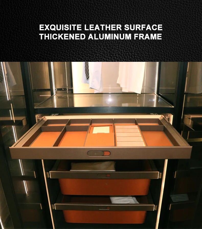 Modern Wardrobe Organizer Accessories Baskets Pull Out Storage Baskets - Image 6