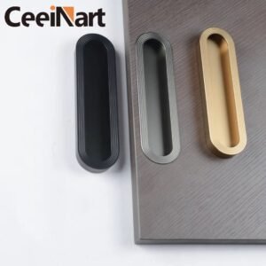 Hidden Buckle Handle Light Luxury Simple Style Aluminum Alloy for Wardrobe Cabinet Drawer Furniture Handle Knobs
