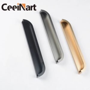 Ceeinart Simple Modern Cabinet Hidden Handle European Style Light Luxury Aluminum Alloy Material
