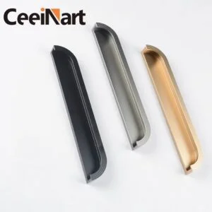 Ceeinart Simple Modern Cabinet Hidden Handle European Style Light Luxury Aluminum Alloy Material