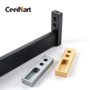 Aluminum Alloy Wardrobe Tube Holder Closet Hardware Clothes Rail Hanging Support Holder