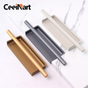 Rectangle Hidden Handle Light Luxury  Aluminum Alloy Profile Handle