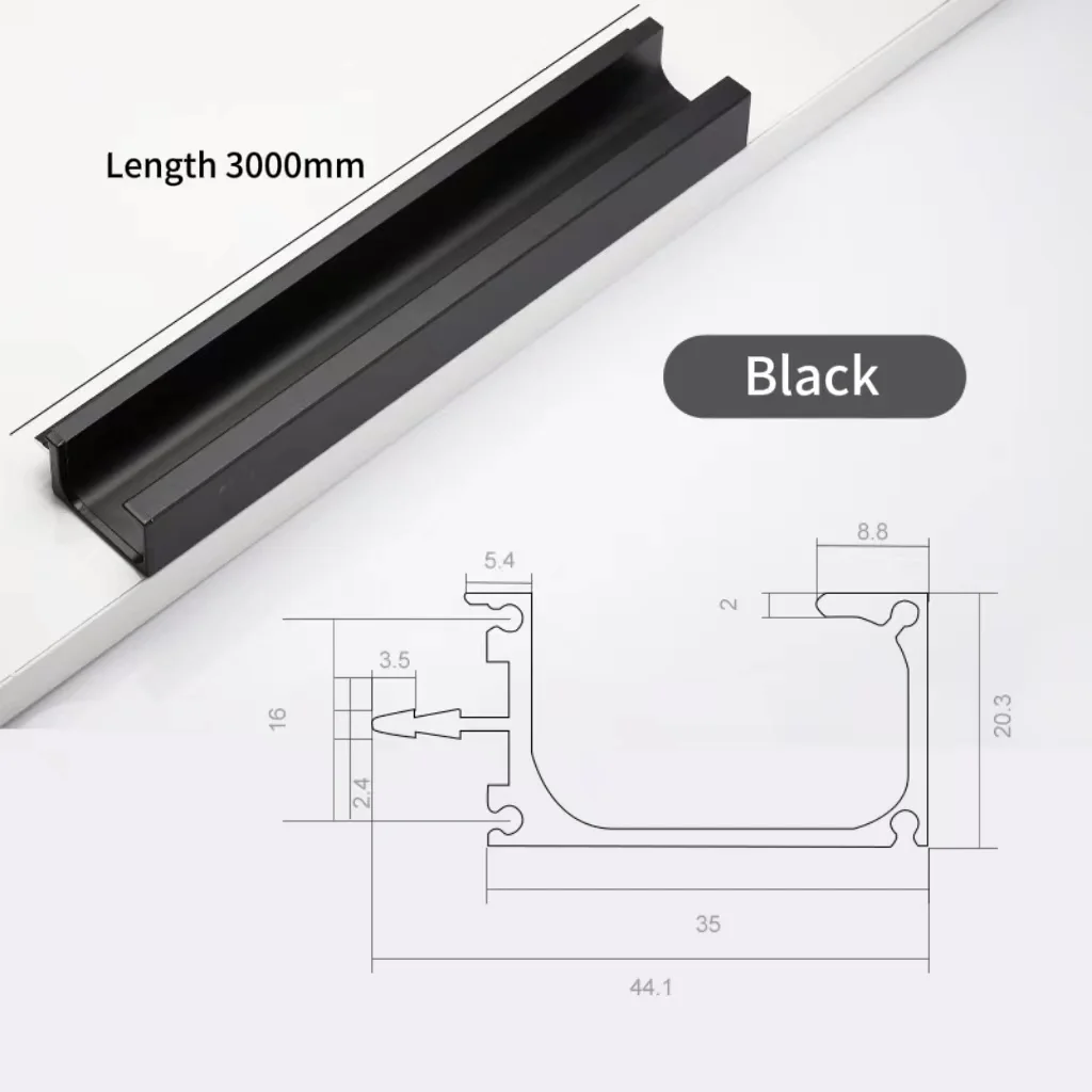 G Style Aluminum Alloy Profile Handle Light Luxury with Plug - Image 11